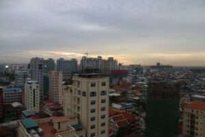 Modern casino landscape in Phnom Penh, Cambodia