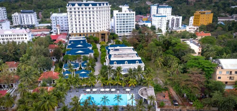 Aerial view of Phu Quoc resort and casino complex