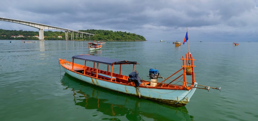 Modern architecture in Sihanoukville city skyline
