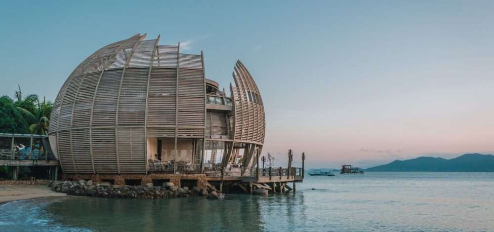 Modern integrated resort skyline in Vietnam