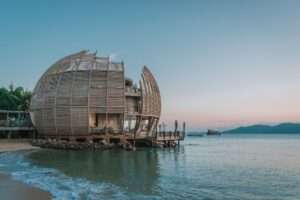 Modern integrated resort skyline in Vietnam