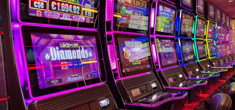 IGT slot machine display in a modern casino floor
