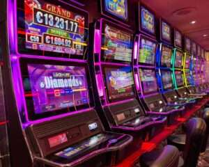 IGT slot machine display in a modern casino floor