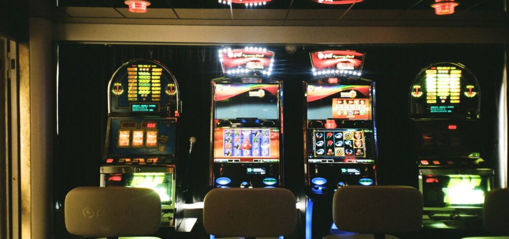 Abstract representation of digital slot game mechanics and digital gears