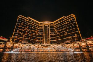 Modern casino resort skyline in Angeles City, Philippines