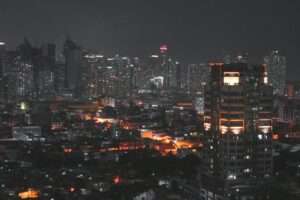 Aerial view of Entertainment City in Manila, Philippines