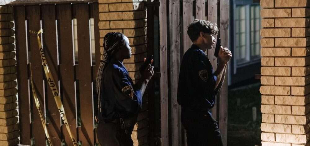 London Metropolitan Police officers conducting a raid operation