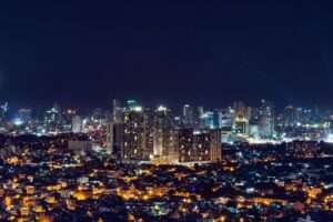 Aerial view of Entertainment City in Manila, Philippines