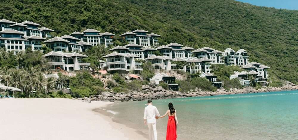 Luxury resort casino landscape in Da Nang, Vietnam
