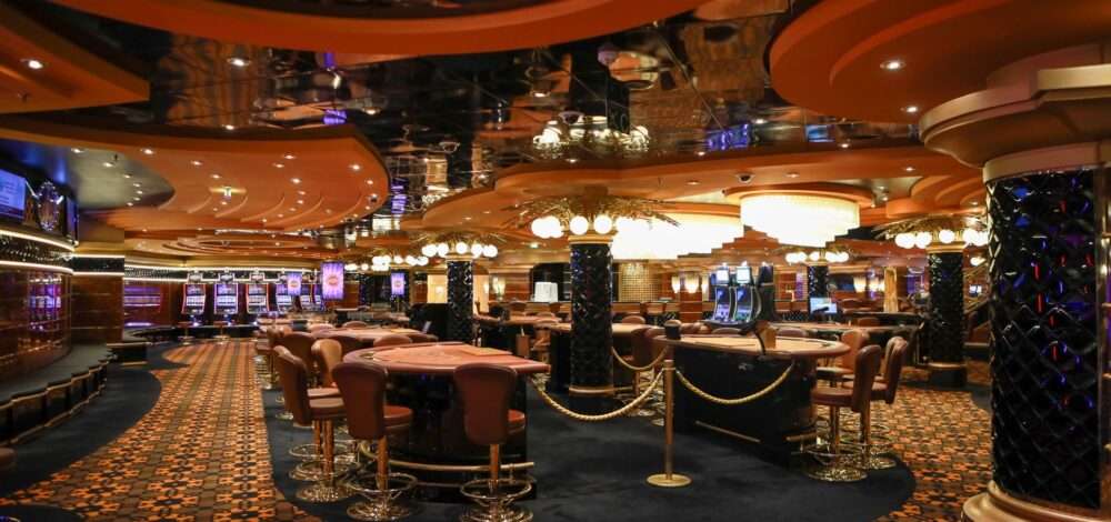 A luxury modern casino interior in Vietnam
