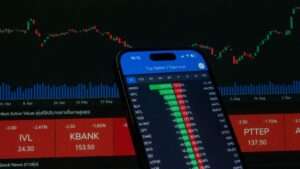 Global betting industry growth charts and analytics on digital screens