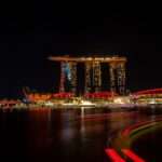 Aerial view of Marina Bay Sands in Singapore