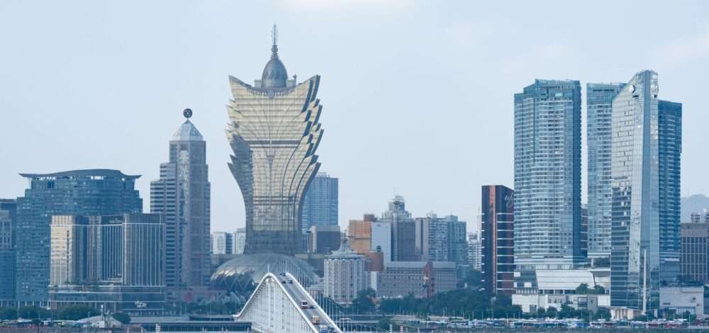 Aerial view of MGM Macau integrated resort and casino