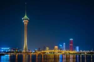 Modern architecture of integrated resorts in Macau