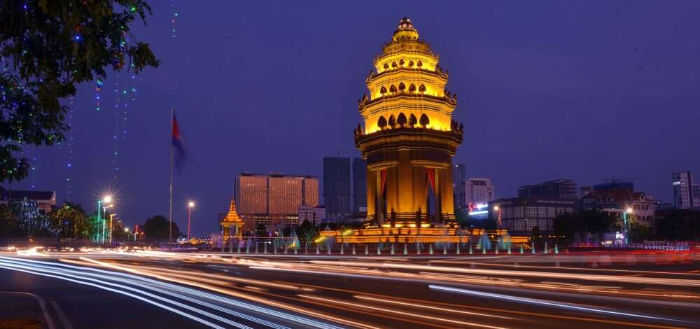 Modern casino landscape in Phnom Penh, Cambodia