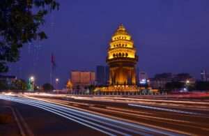 Modern casino landscape in Phnom Penh, Cambodia