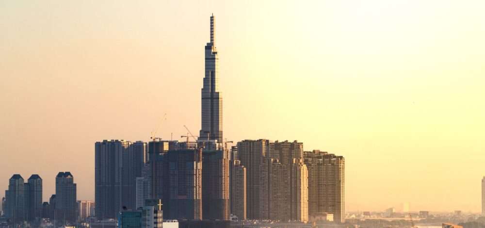 Modern integrated resort skyline in Vietnam