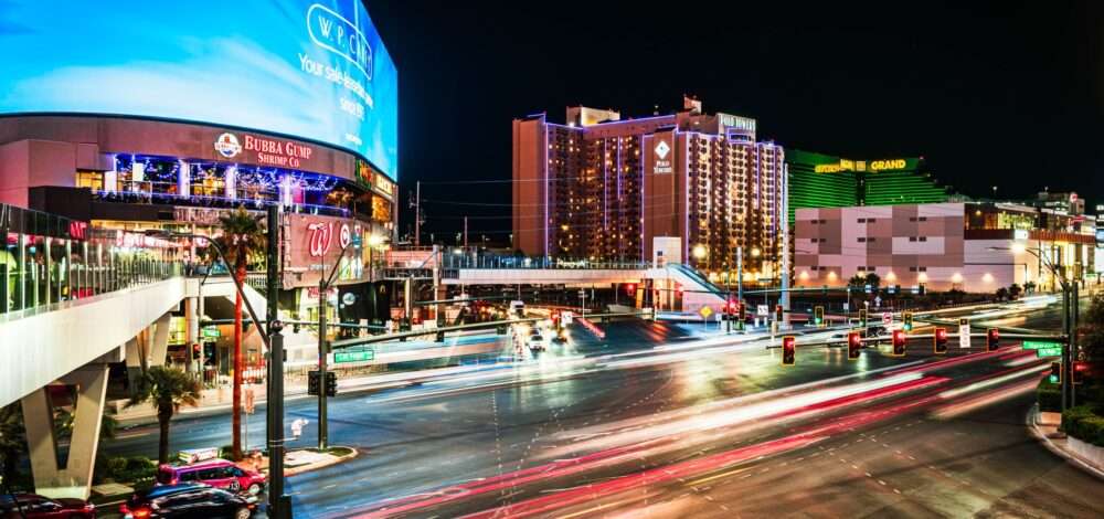 MGM Grand Hotel and Casino facade in Las Vegas