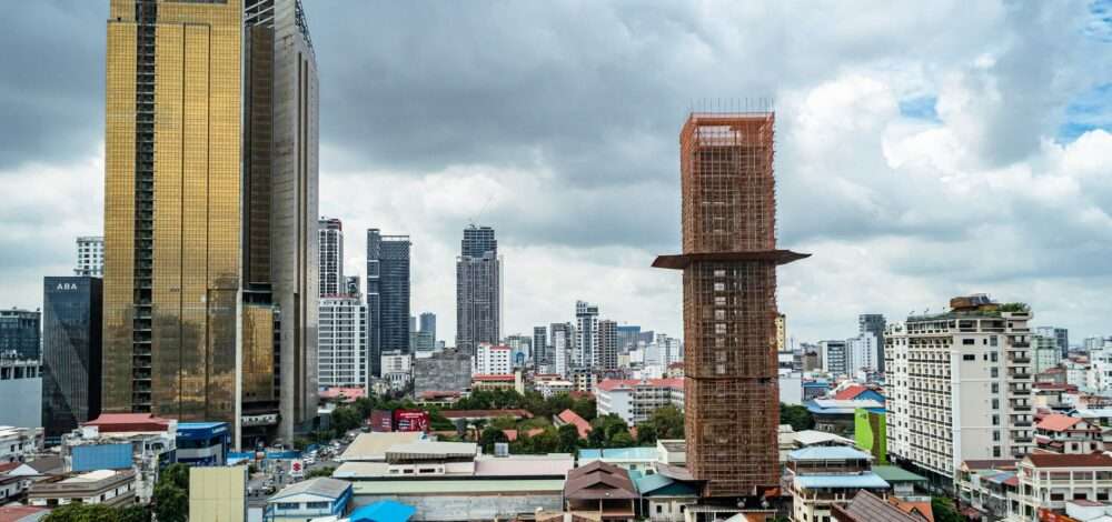 Modern casino architecture in Phnom Penh, Cambodia