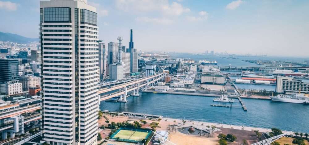 Aerial view of Osaka Bay site for upcoming Integrated Resort project