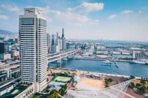 Aerial view of Osaka Bay site for upcoming Integrated Resort project