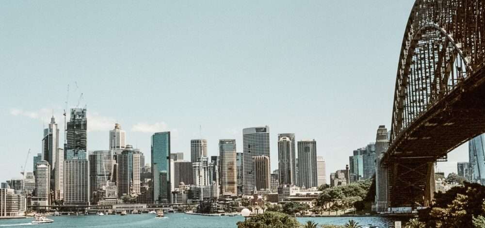 Aerial view of Crown Sydney casino complex at Barangaroo