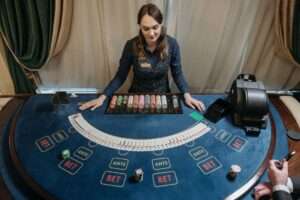 Modern casino floor with digital gaming technology in Las Vegas