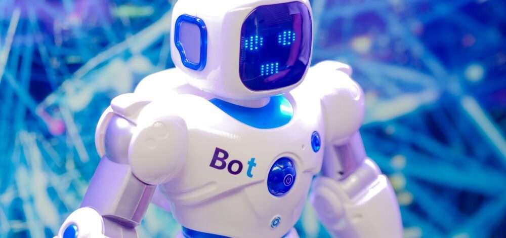 Futuristic casino floor with digital AI interface integration
