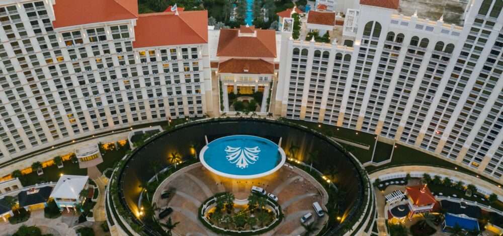 Aerial view of Solaire Resort and Casino in Manila, Philippines