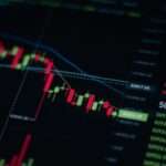 A digital analytics screen displaying sports betting market trends and data charts