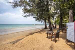 Aerial view of Phuket coastal landscape with integrated resort concept