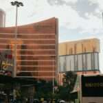 Aerial view of Sands China properties in Cotai Strip, Macau