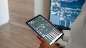 A professional digital dashboard displaying iGaming market statistics and regulatory compliance charts.